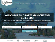 Tablet Screenshot of craftsmancustom.com